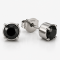 Premium Black Stone Stainless Steel Stud Earrings | Poulthrain