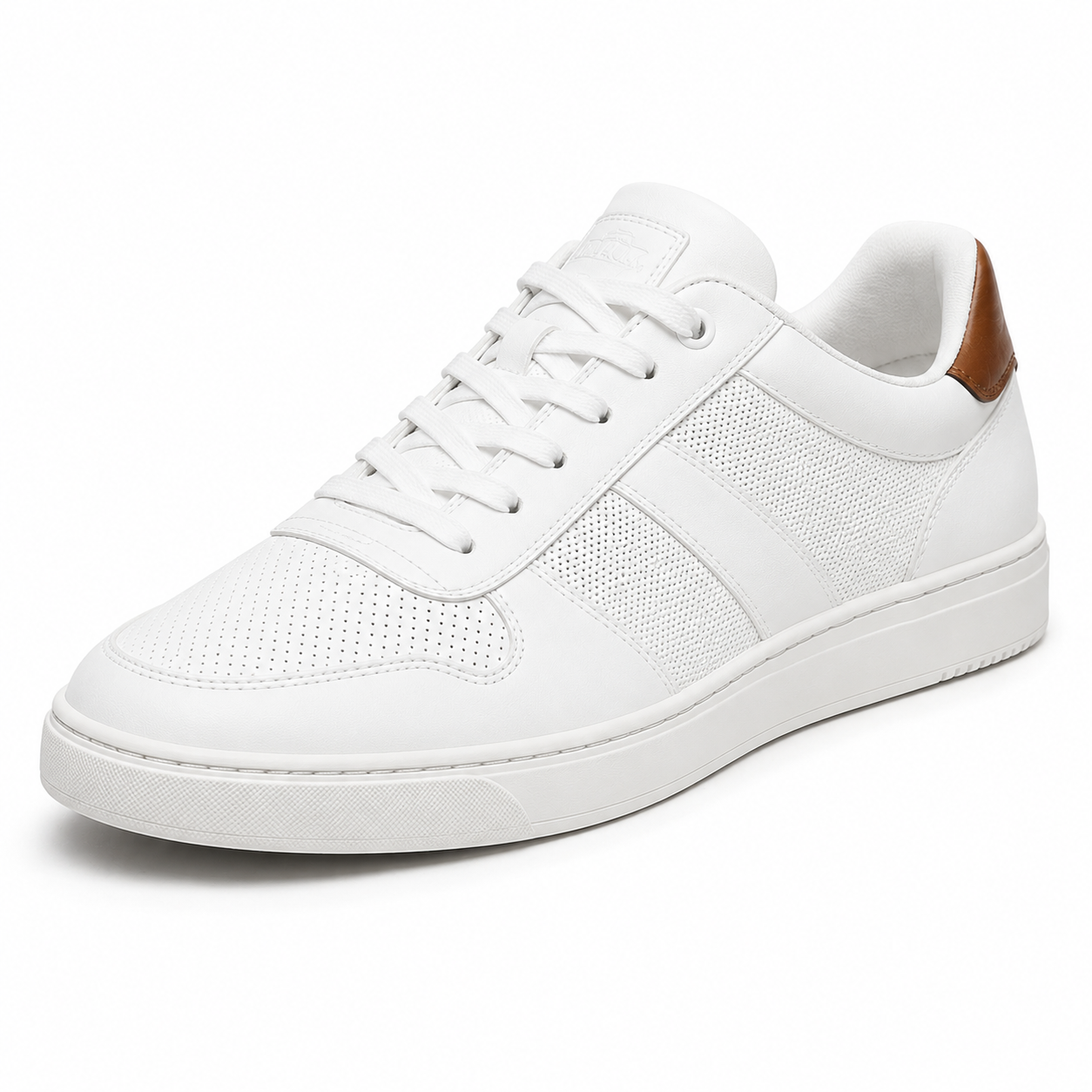 Premium White Leather Trainers | Poulthrain