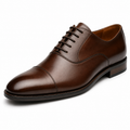 Premium Brown Leather Oxford Shoes | Poulthrain