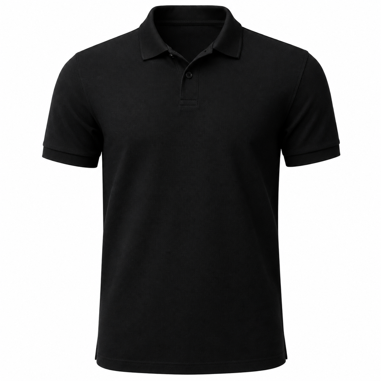 Premium Black Piqué Polo Shirt | Poulthrain