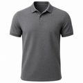 Premium Grey Piqué Polo Shirt | Poulthrain