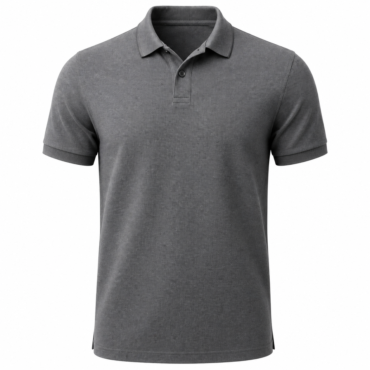 Premium Grey Piqué Polo Shirt | Poulthrain
