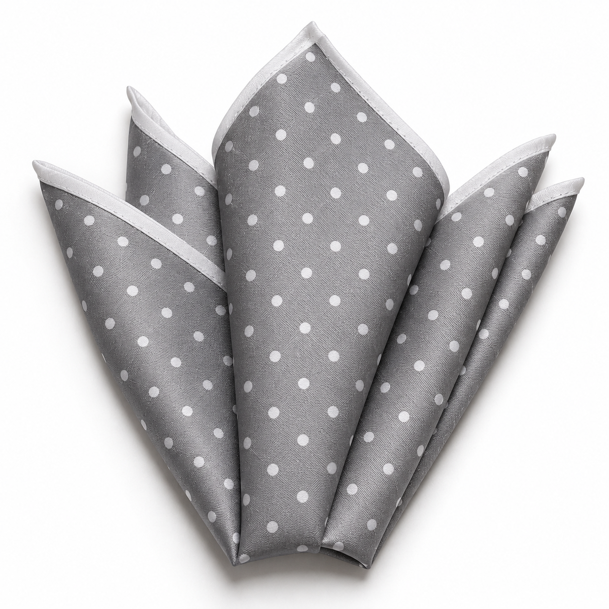 Premium Grey & White Pocket Square | Poulthrain